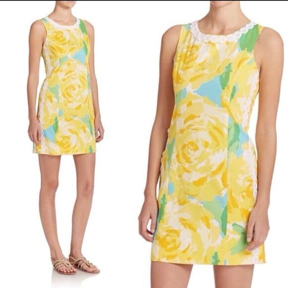 Lilly Pulitzer Mila Shift Dress First Impressions Sunglow Yellow - Picture 1 of 8